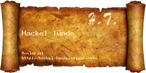 Hackel Tünde névjegykártya